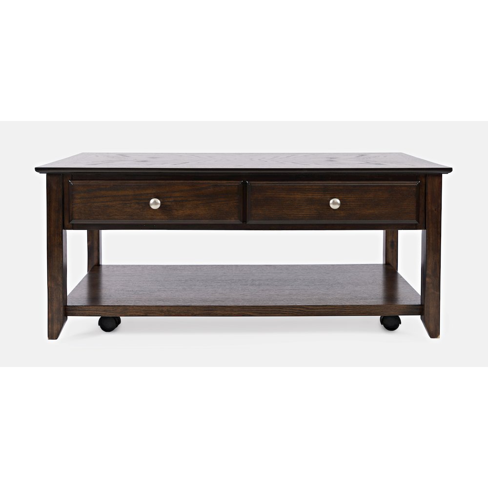 Modern Espresso Four Drawer 44" Coffee Table
