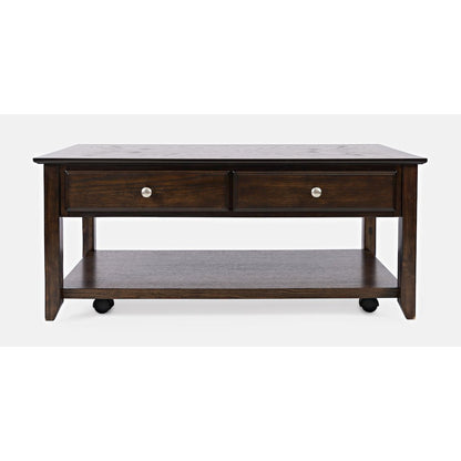 Modern Espresso Four Drawer 44" Coffee Table