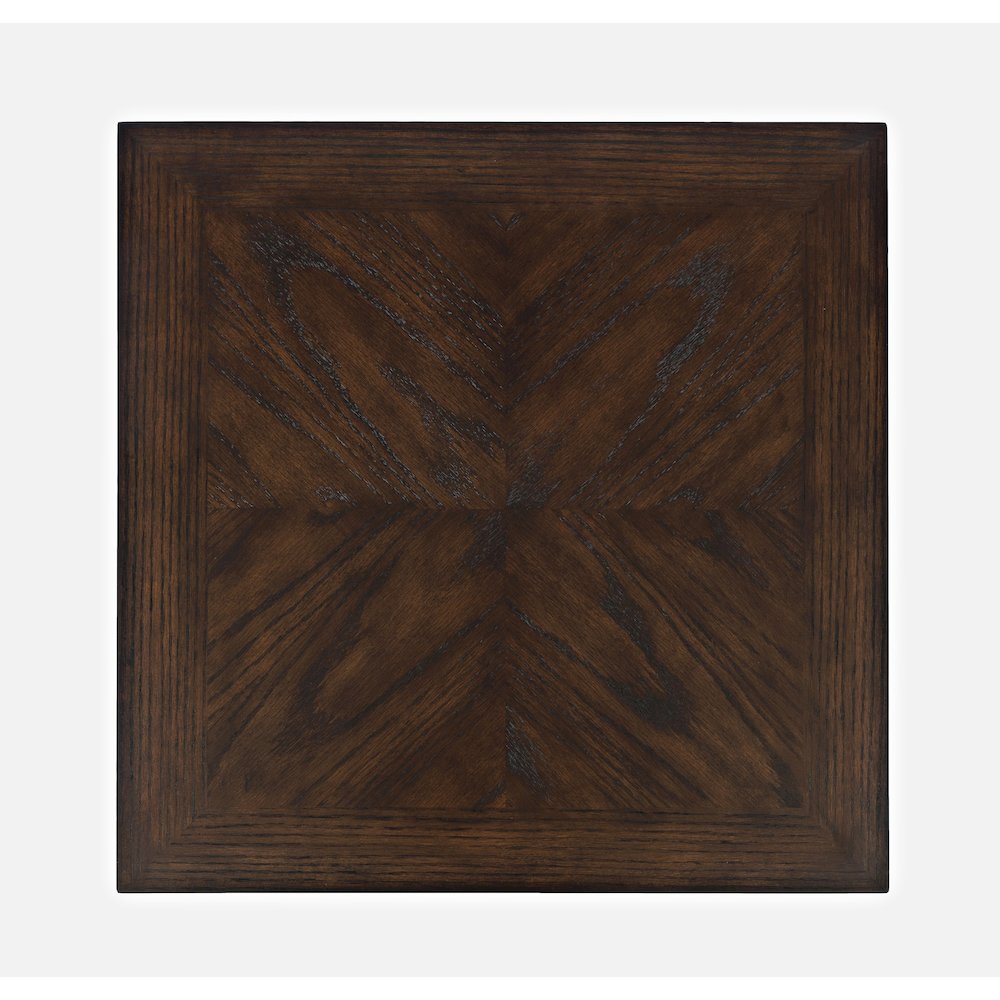 Modern Espresso Traditional End Table with Drawer and Shelf