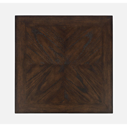 Modern Espresso Traditional End Table with Drawer and Shelf