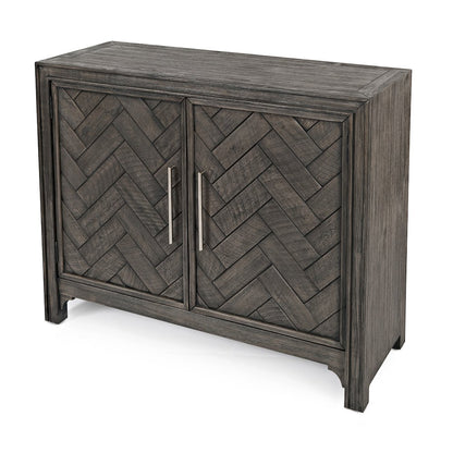 Gramercy Mid-Century Modern Chevron Two Door 40" Accent Chest
