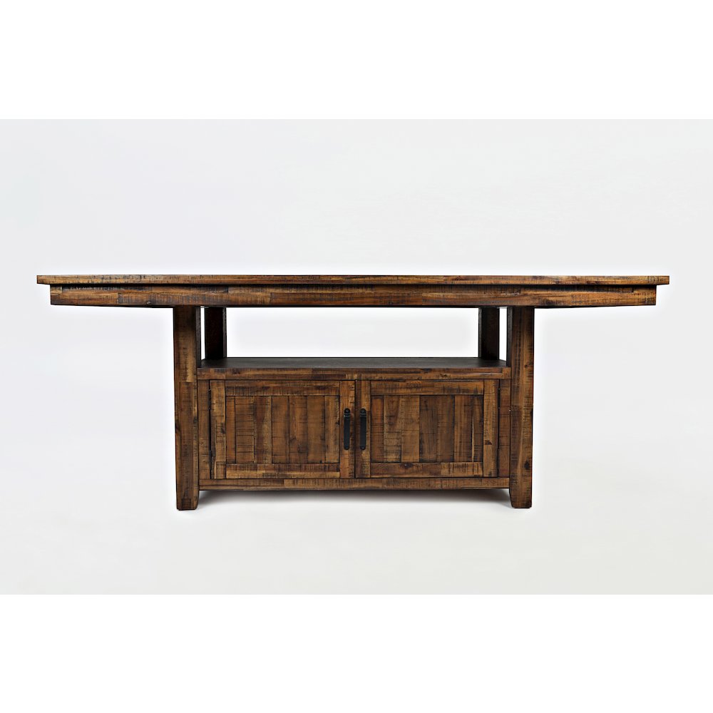 Distressed Industrial 72" Distressed Dining Table with Storage Base and Height