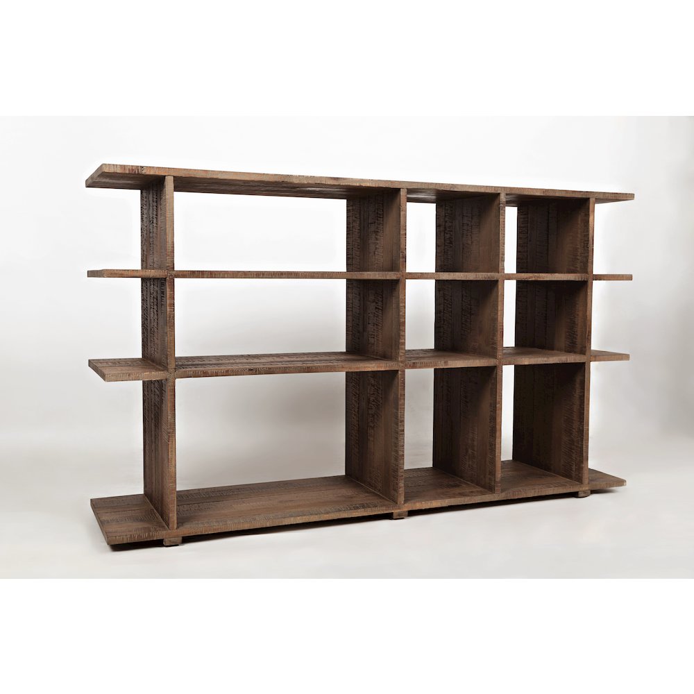 Conundrum Modern Distressed Solid Wood Bookcase