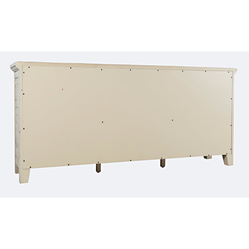 Rustic Shores 70" Coastal Distressed Acacia Six-Door Sideboard Cabinet