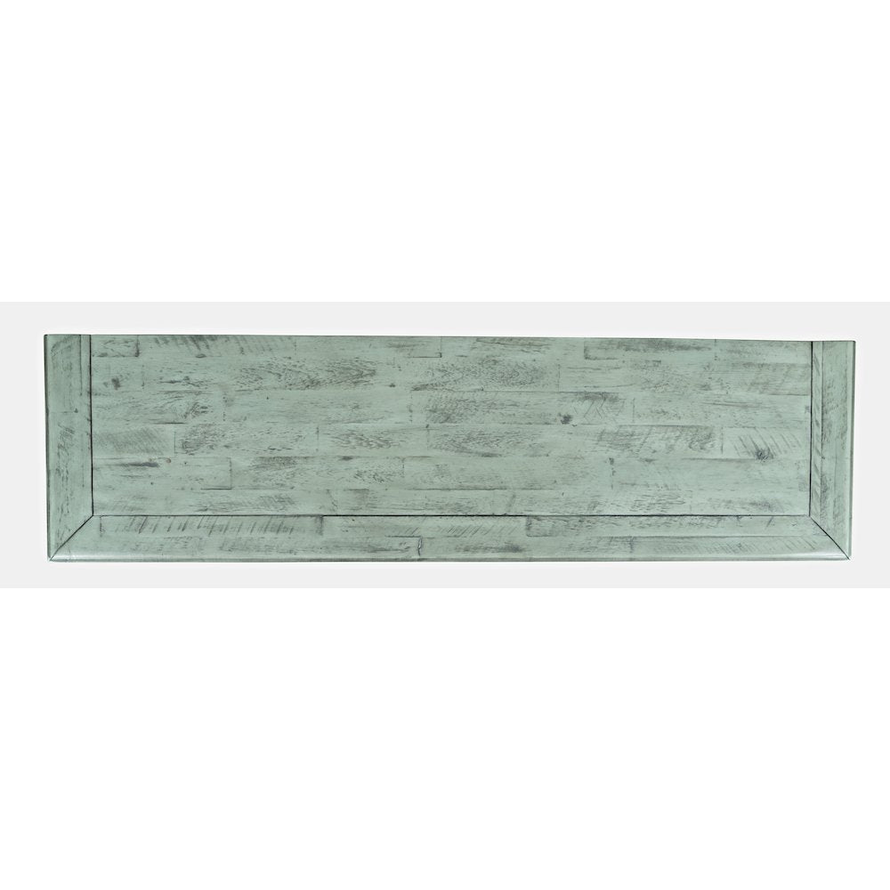 Rustic Shores 54" Coastal Distressed Acacia Four-Door Credenza Cabinet