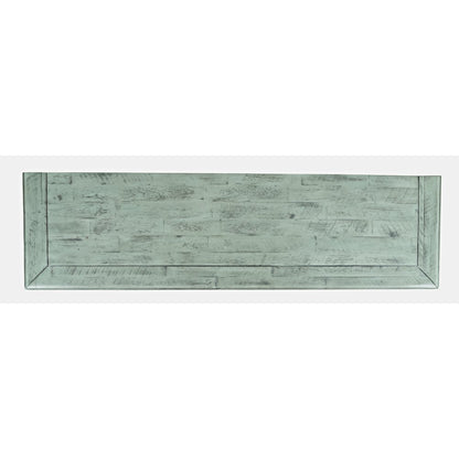 Rustic Shores 54" Coastal Distressed Acacia Four-Door Credenza Cabinet