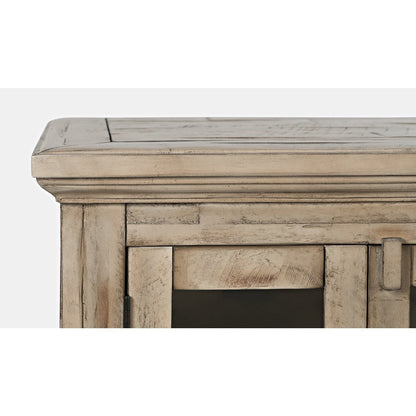 Rustic Shores 70" Coastal Distressed Acacia Six-Door Sideboard Cabinet