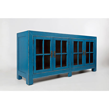 Aquitaine 70" Transitional Style Four Door Sideboard Cabinet
