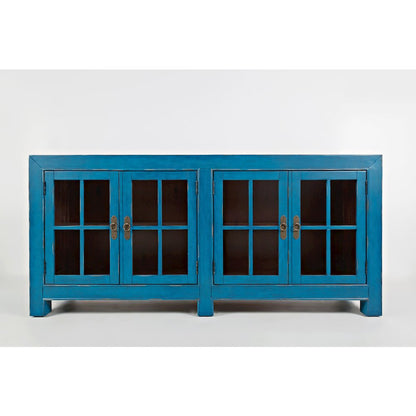 Aquitaine 70" Transitional Style Four Door Sideboard Cabinet