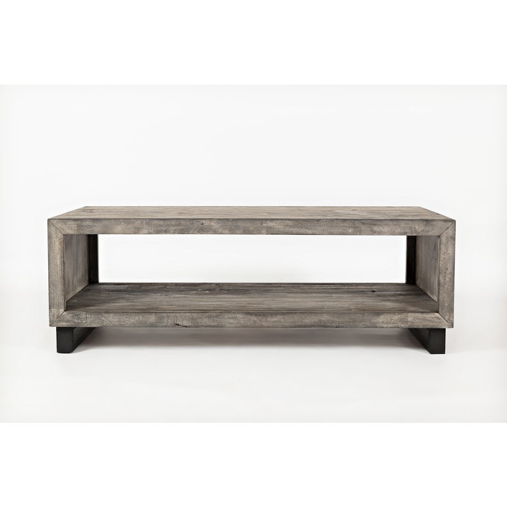 Mulholland Drive 56" Modern Distressed Solid Wood Coffee Table