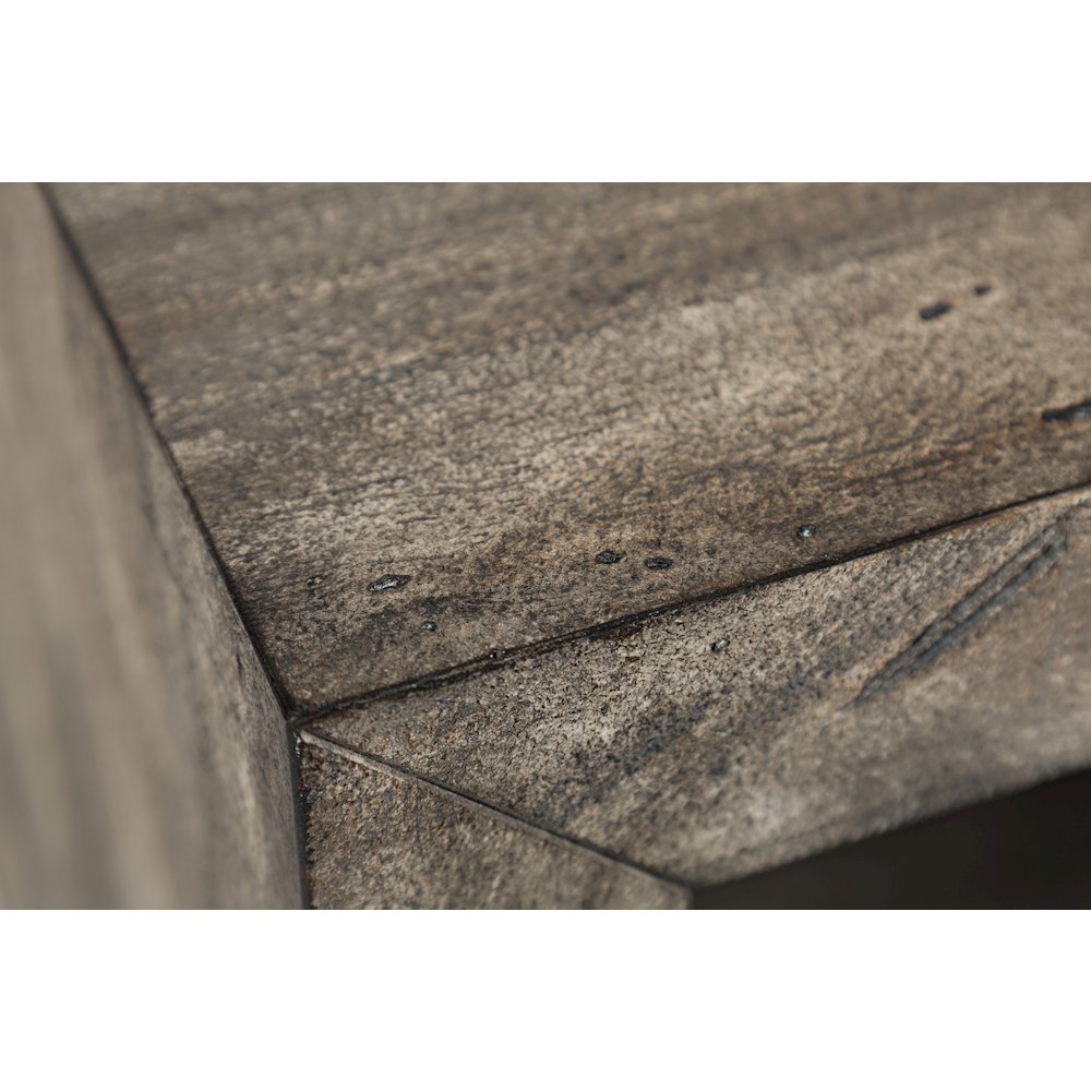 Mulholland Drive Modern Distressed Solid Wood End Table