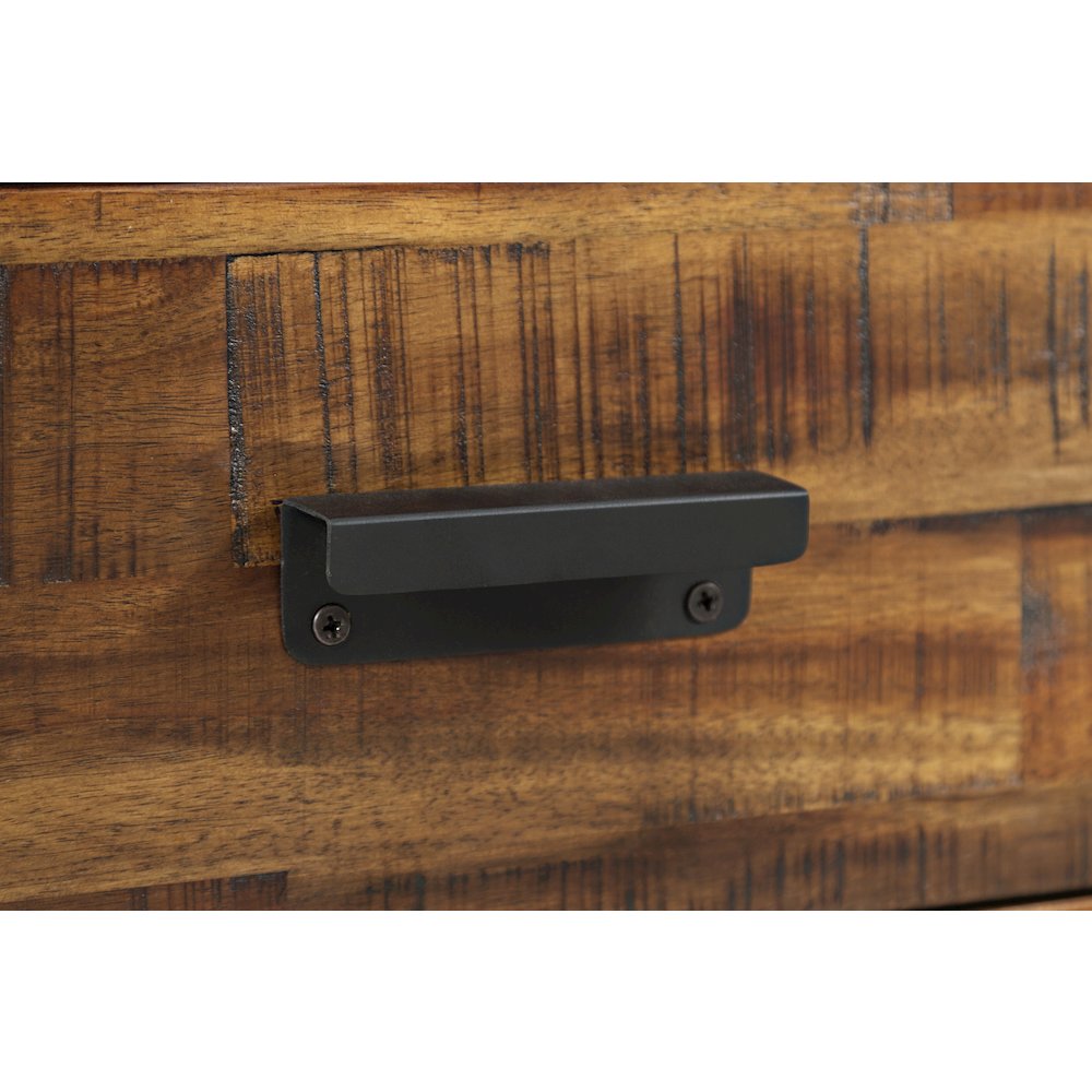 Loftworks Modern Industrial Distressed Acacia 48" Coffee Table with Drawers