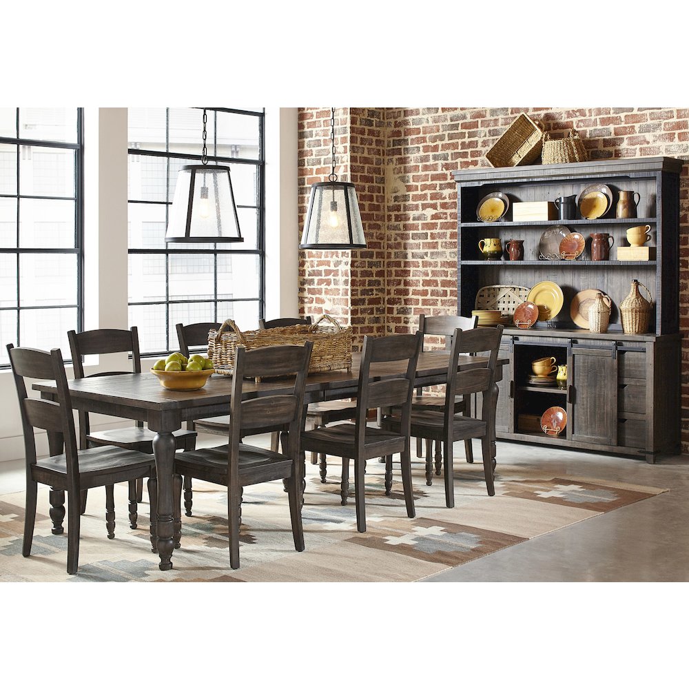 Madison County Rustic Reclaimed Pine Farmhouse Rectangle Extension Dining Table