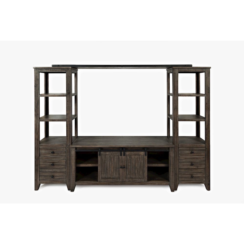 Rustic Reclaimed Pine Farmhouse Entertainment Center with 60'' TV Console