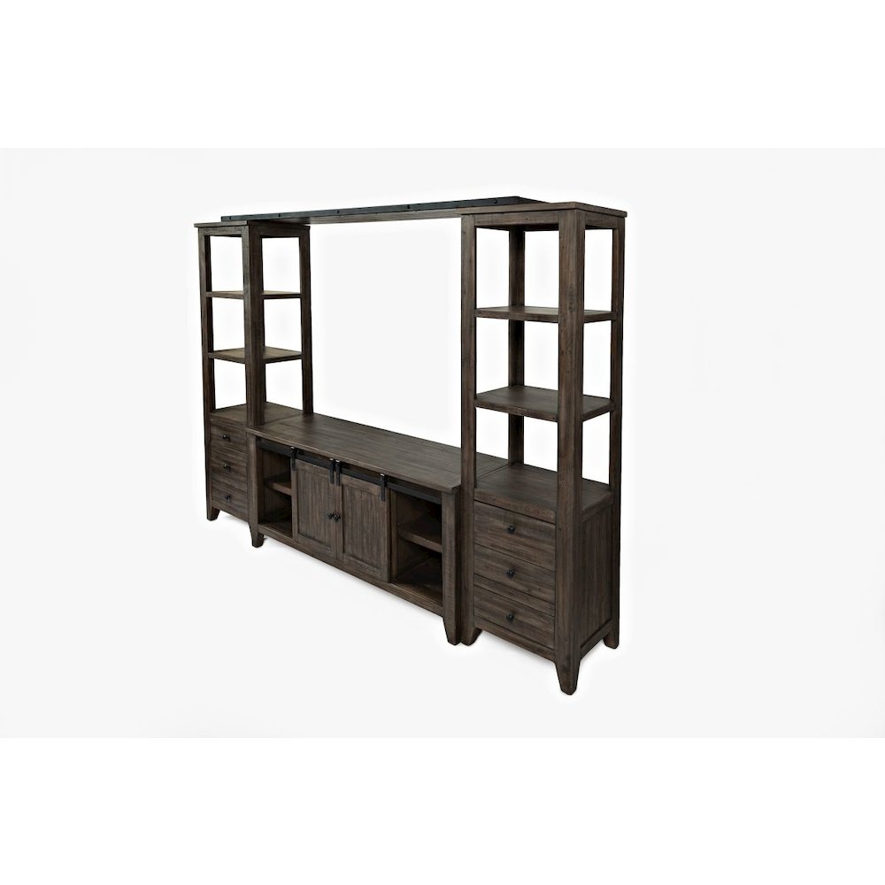 Rustic Reclaimed Pine Farmhouse Entertainment Center with 60'' TV Console
