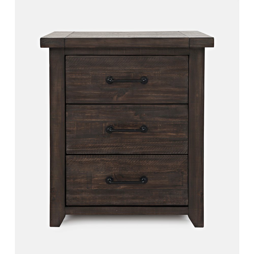 Madison County Rustic Reclaimed Solid Wood Farmhouse USB Charging Nightstand