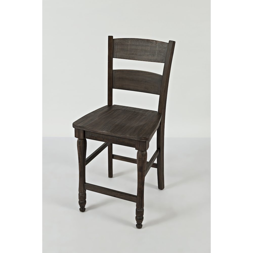 Rustic Reclaimed Pine Farmhouse Ladderback Counter Stool (Set of 2)