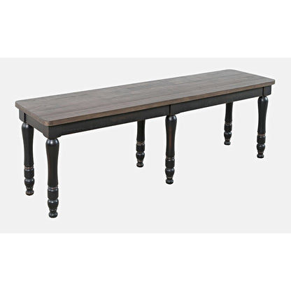 Madison County Rustic Reclaimed Solid Wood Farmhouse 54" Dining Bench