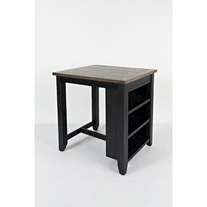 Rustic Reclaimed Solid Wood Farmhouse 3 Piece Counter Height Dining Set