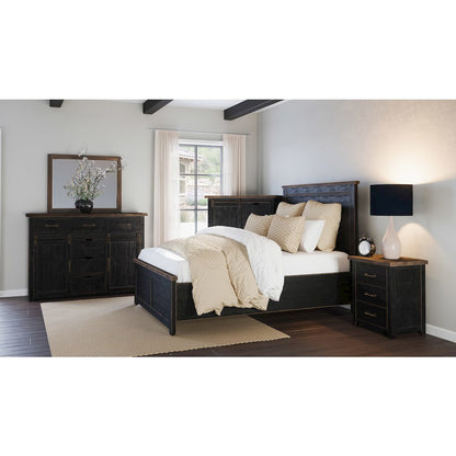 Madison County Rustic Reclaimed Pine Farmhouse King Panel Bed