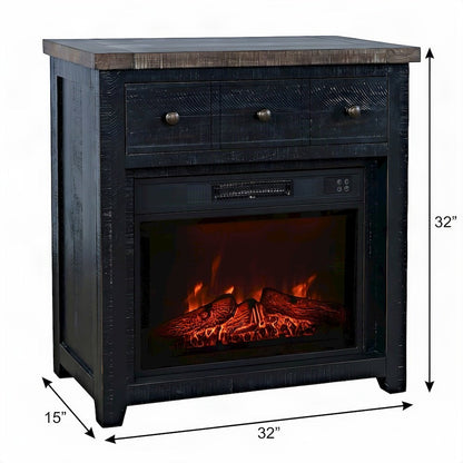 Starlight Canyon Home Electric Fireplace TV Stand, Madison County Black