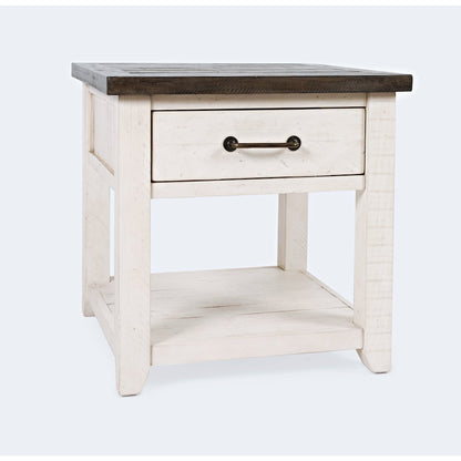 Madison County Rustic Reclaimed Pine Farmhouse Harris End Table
