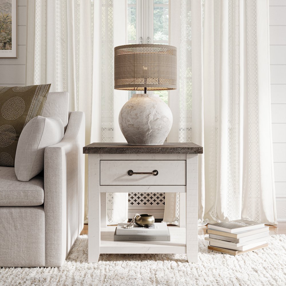 Madison County Rustic Reclaimed Pine Farmhouse Harris End Table