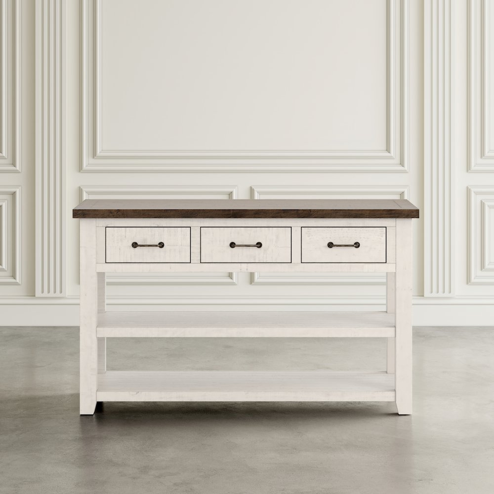 Madison County Rustic Reclaimed Pine Farmhouse Harris 50" Sofa Console Table