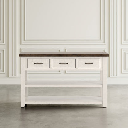 Madison County Rustic Reclaimed Pine Farmhouse Harris 50" Sofa Console Table