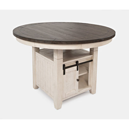 Rustic Reclaimed Solid Wood Farmhouse Adjustable Height 54" Round Dining Table