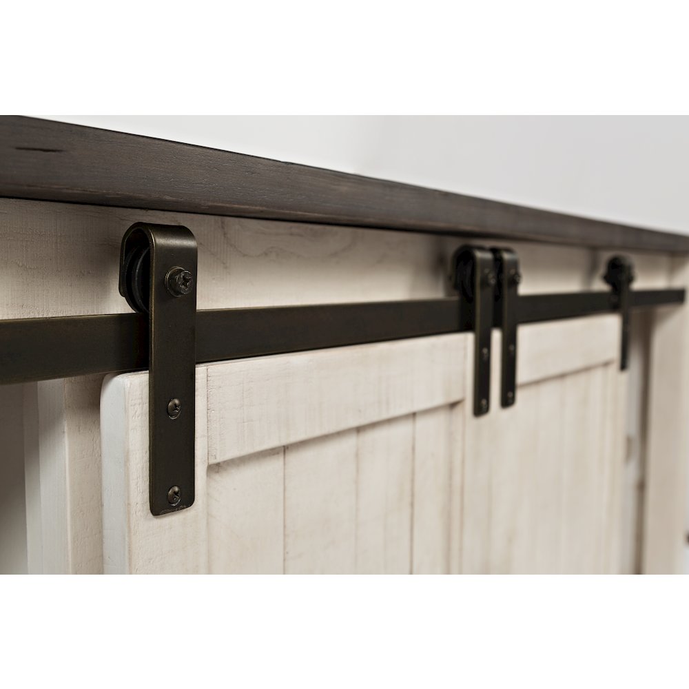Madison County Rustic Reclaimed Solid Wood Farmhouse 60" Barn Door Console
