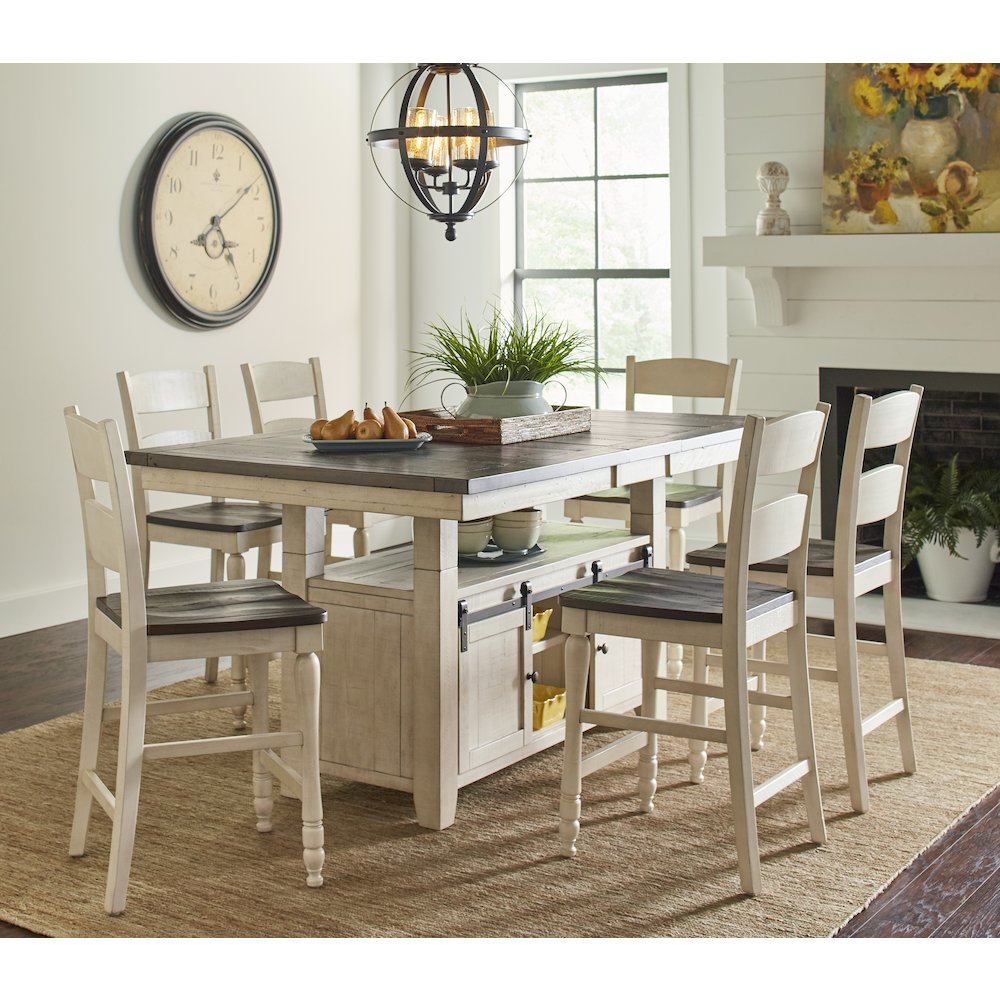 Rustic Reclaimed Solid Wood Farmhouse Adjustable Height 72" Dining Table