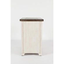 White Rustic Farmhouse Chairside Table with Reclaimed Pine Wood Construction