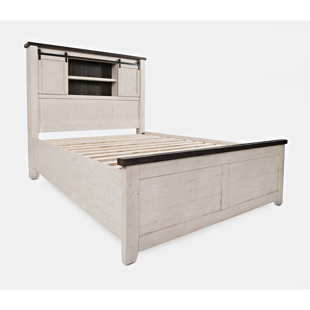 Madison County Rustic Reclaimed Pine Farmhouse Queen Barn Door Bed