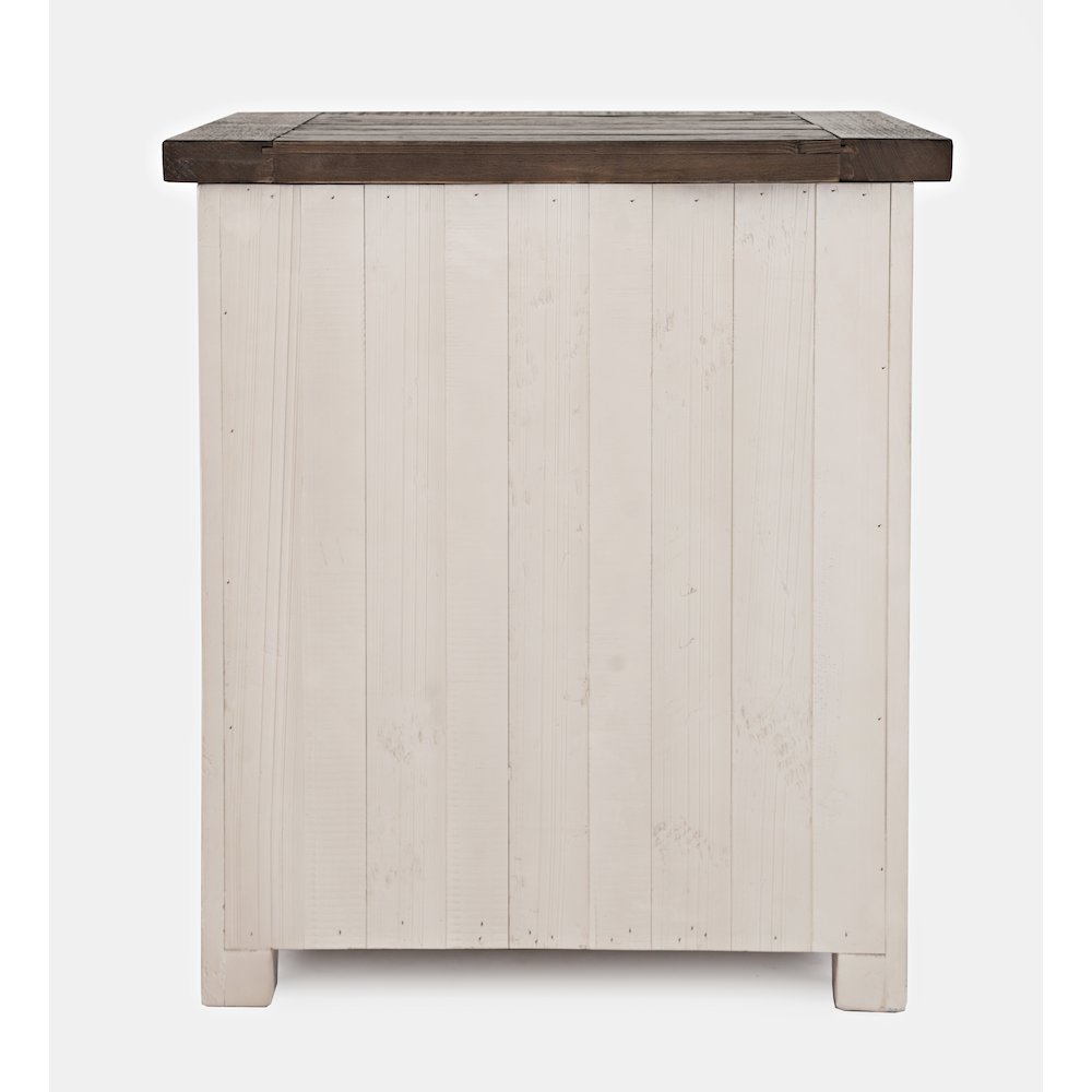 Madison County Rustic Reclaimed Solid Wood Farmhouse USB Charging Nightstand