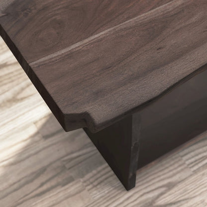 Cooper Modern Live Edge 52" Solid Wood Storage Bench