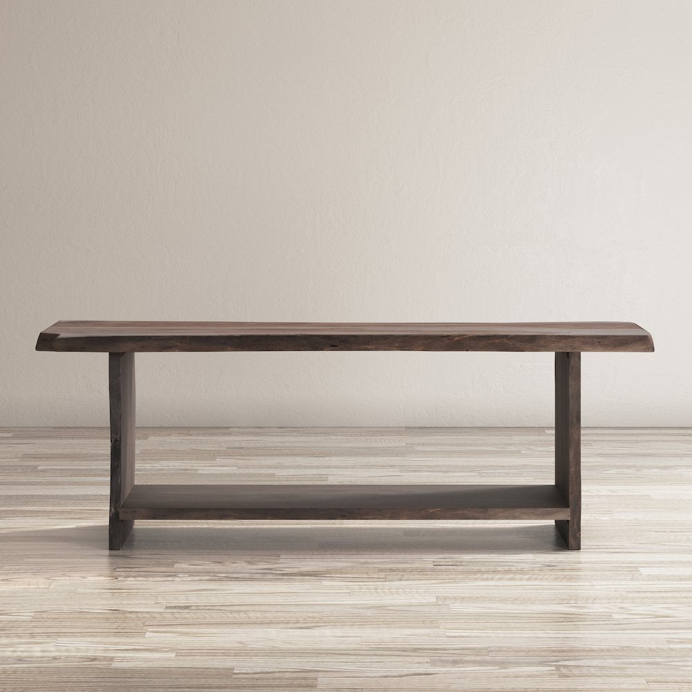 Cooper Modern Live Edge 52" Solid Wood Storage Bench