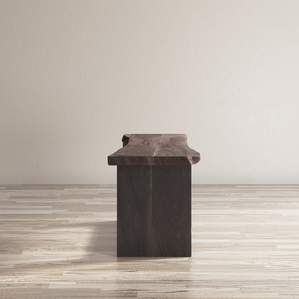 Cooper Modern Live Edge 52" Solid Wood Storage Bench
