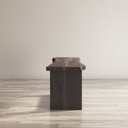 Cooper Modern Live Edge 52" Solid Wood Storage Bench