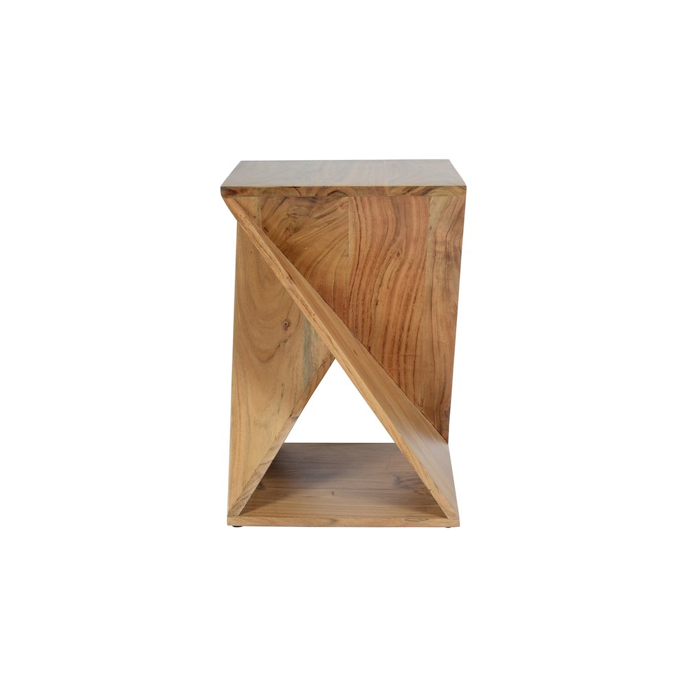 Global Archive Solid Mango Hardwood Modern Angled Jasper Table