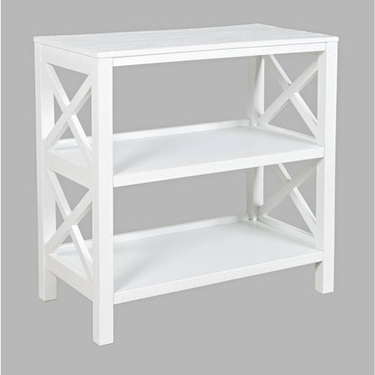 Bridgehampton X-Side Rustic Solid Wood Bookcase