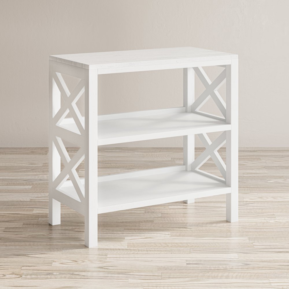 Bridgehampton X-Side Rustic Solid Wood Bookcase