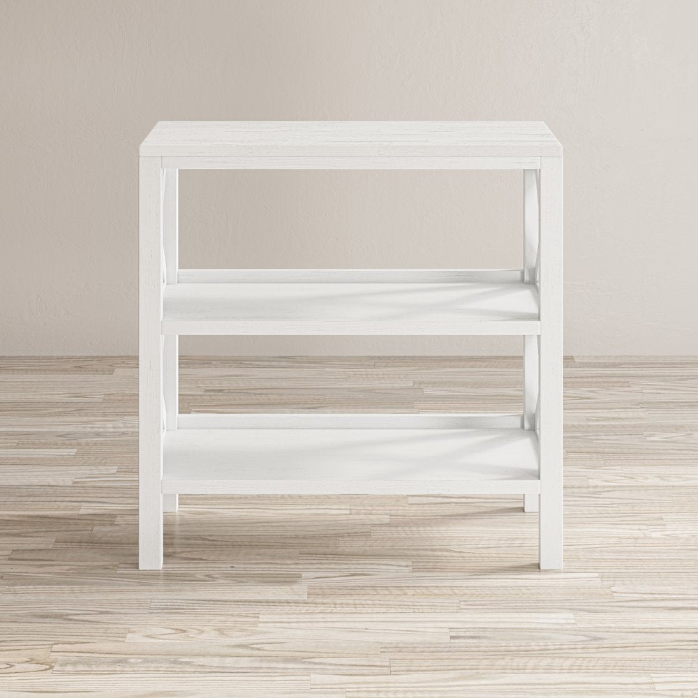 Bridgehampton X-Side Rustic Solid Wood Bookcase