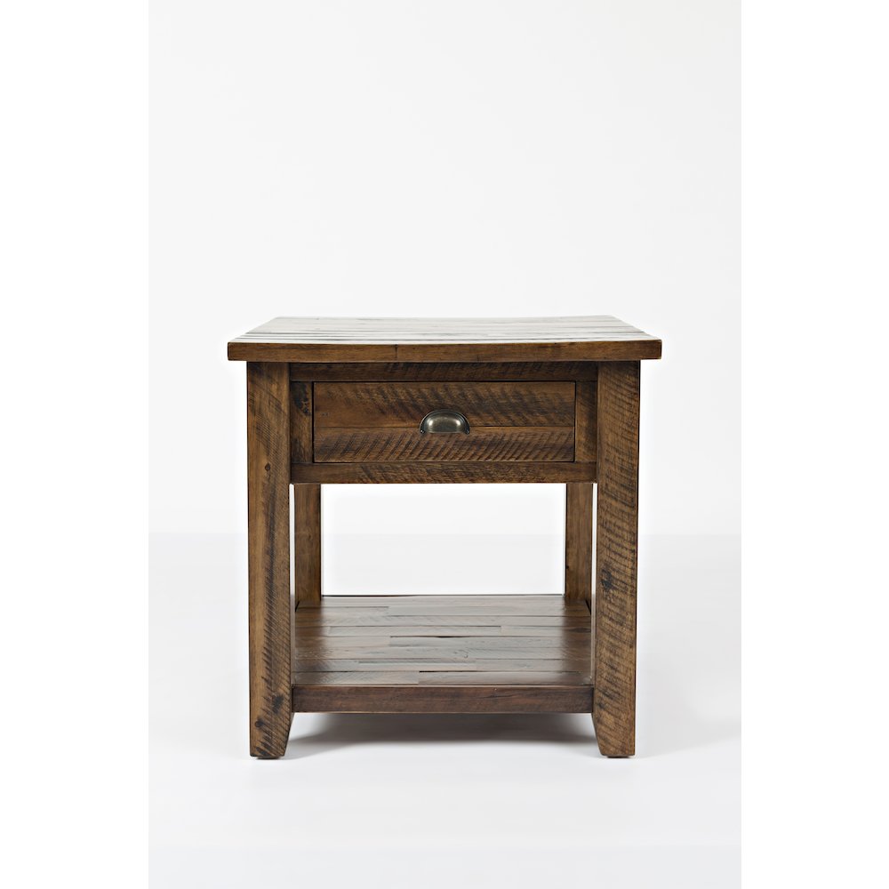 Artisan's Craft Rustic Farmhouse Distressed Solid Wood End Table