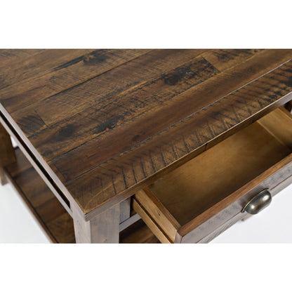 Artisan's Craft Rustic Farmhouse Distressed Solid Wood End Table