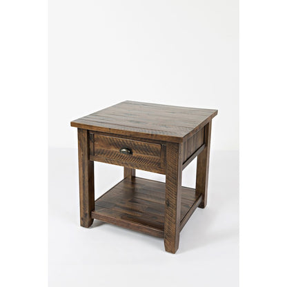 Artisan's Craft Rustic Farmhouse Distressed Solid Wood End Table