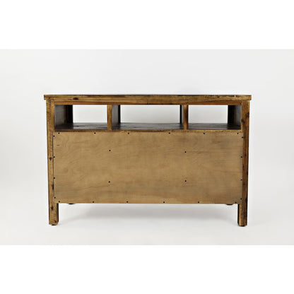 50" Rustic Farmhouse Solid Wood Distressed Media Console TV Stand