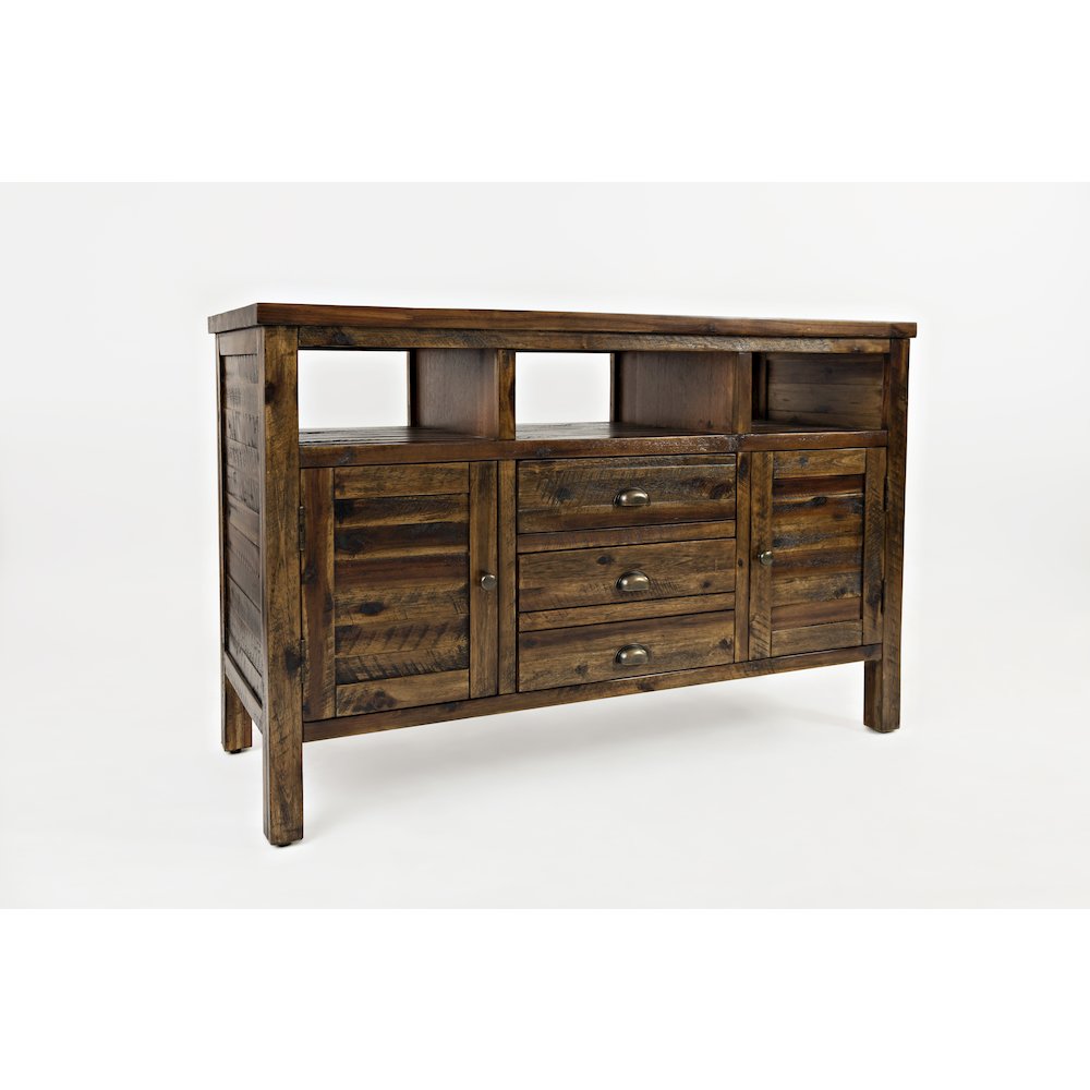 50" Rustic Farmhouse Solid Wood Distressed Media Console TV Stand