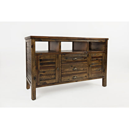 50" Rustic Farmhouse Solid Wood Distressed Media Console TV Stand