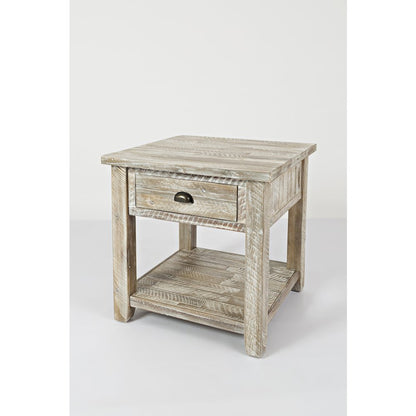 Artisan's Craft Rustic Farmhouse Distressed Solid Wood End Table